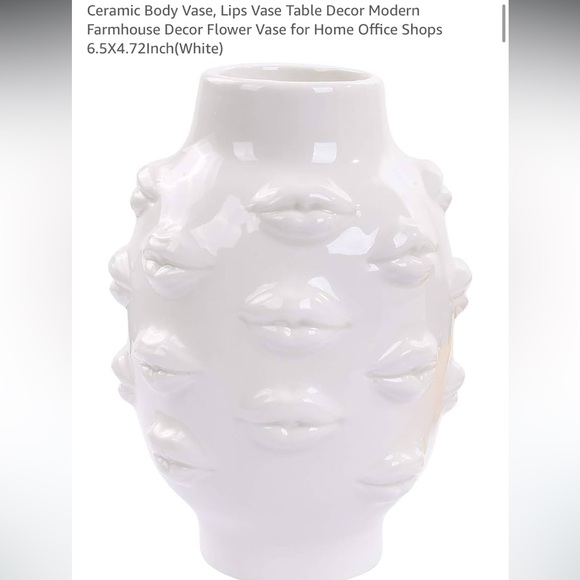 Ceramic lips vase - Picture 2 of 10